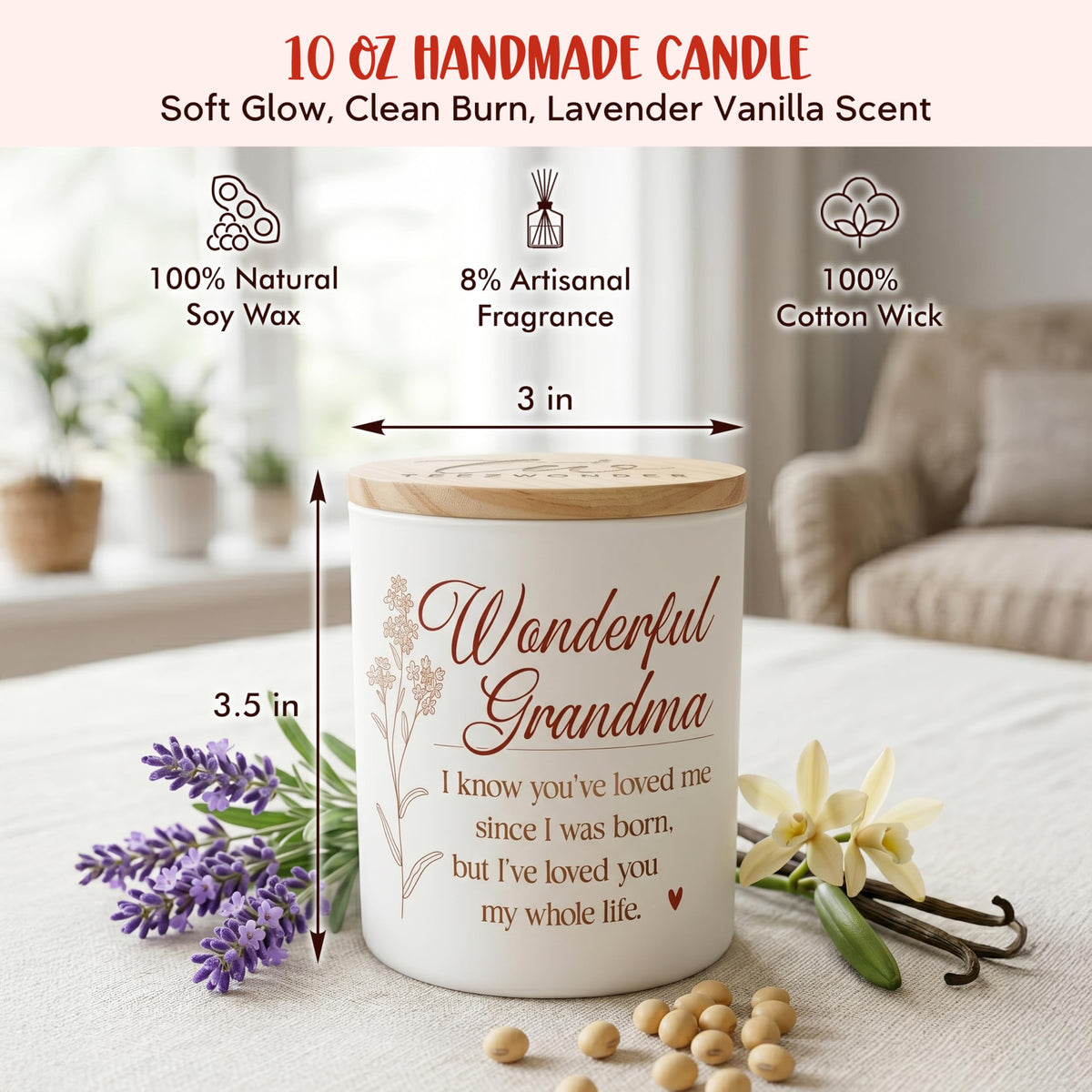 TEEZWONDER vanilla lavender scent closeup, creating calming ambience for reading.