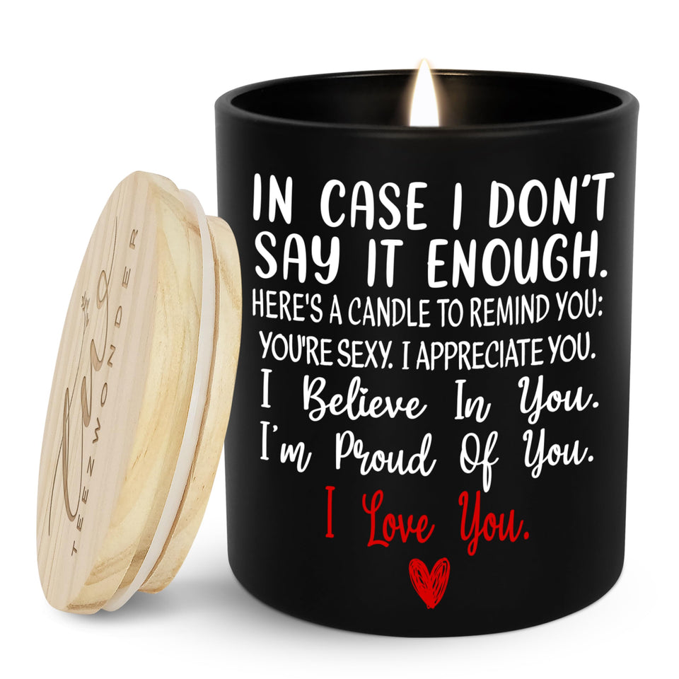 TEEZWONDER Vanilla Sandalwood candle gift box, ideal for anniversaries.