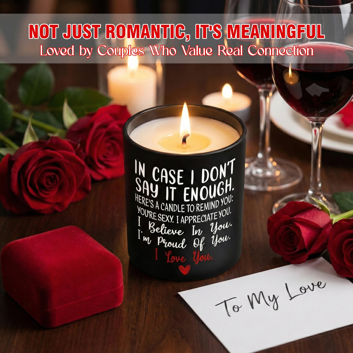 TEEZWONDER Vanilla Sandalwood candle reusable glass jar for keepsakes.