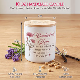TEEZWONDER vegan soy wax candle with vanilla lavender scent