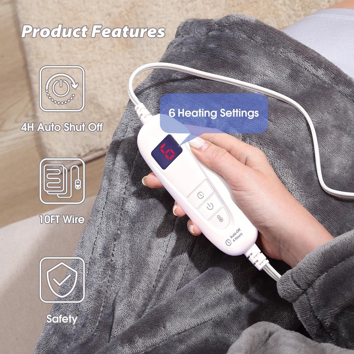 Tefici blanket throw is machine-washable for easy maintenance