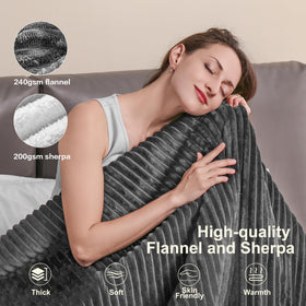 Tefici heated blanket throw timer and auto-off feature demonstrated