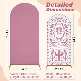 Tegeme 6ft rose red arch cover backdrop for compact venue setups.