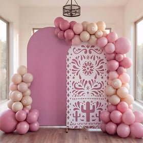 Tegeme 7.2ft rose red arch cover backdrop for vibrant fiesta decoration.