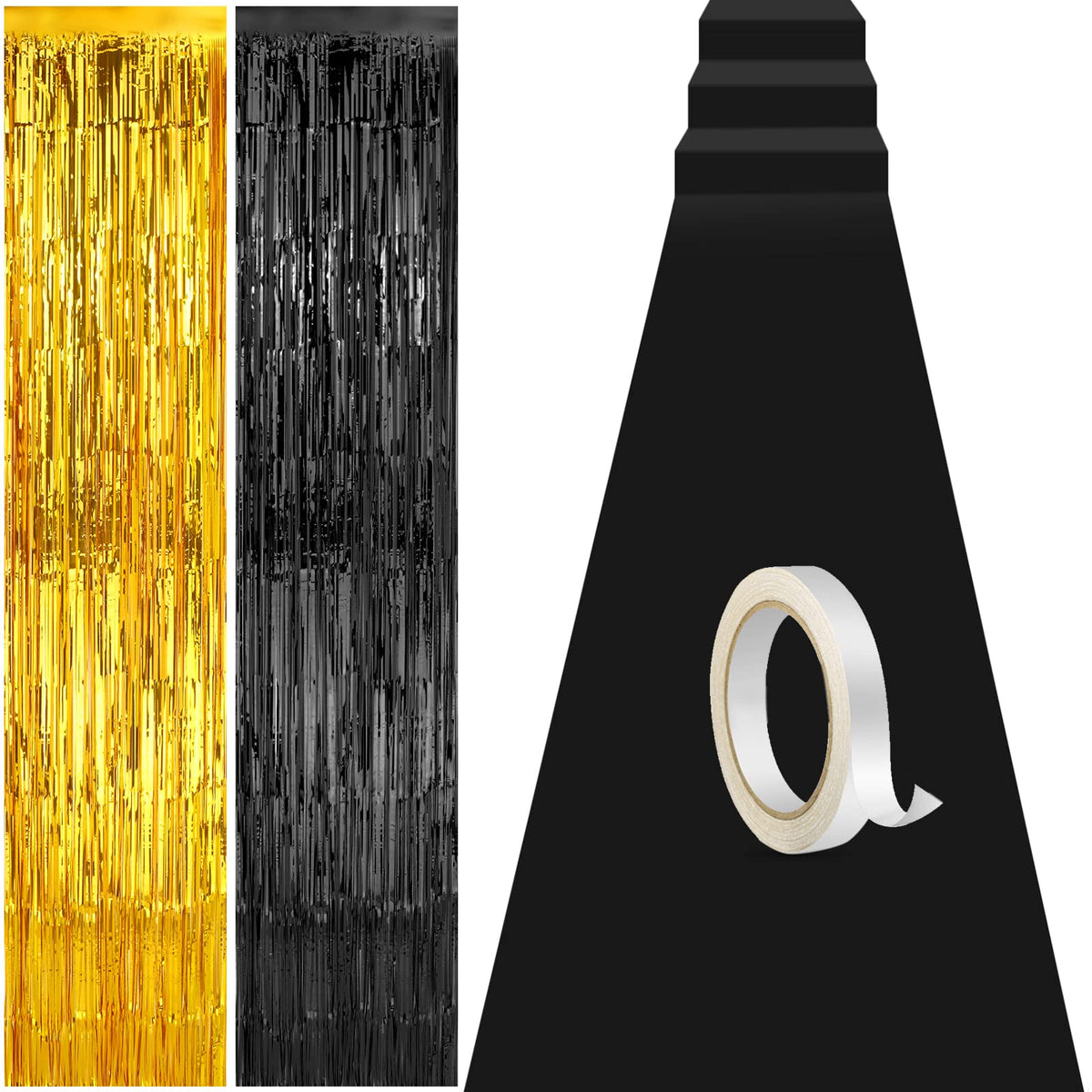 Tegeme carpet runner aisle black nonwoven for wedding entrances
