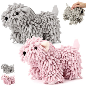 Tegeme dog hand towel set, two-piece, ideal for bathroom use.