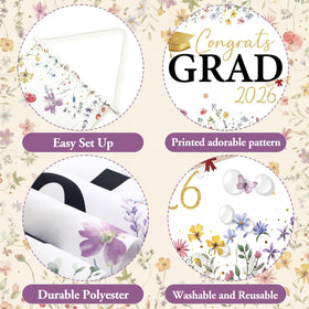 Tegeme vertical wildflowers banner B for celebrations