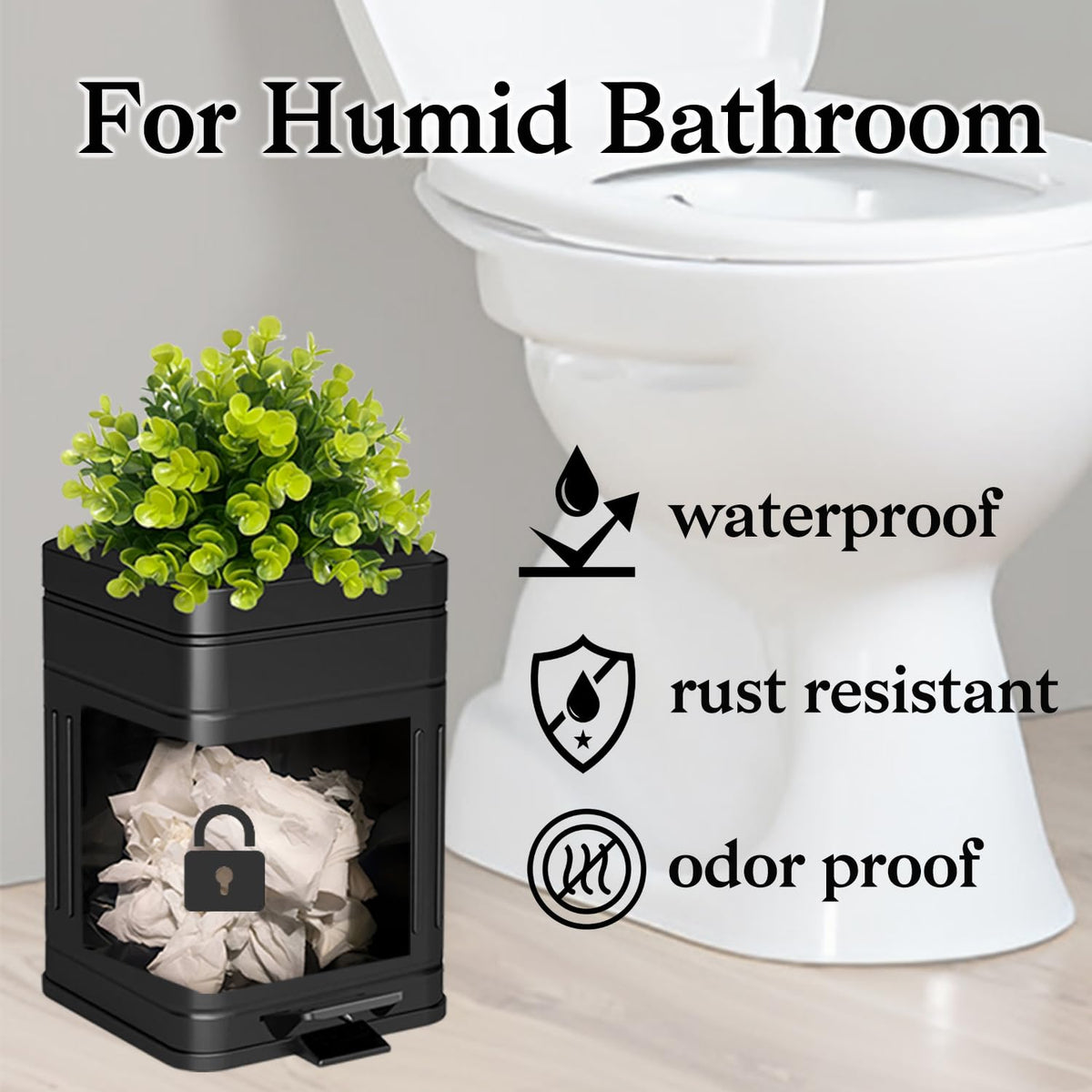 Tegneo removable inner bucket with handle for easy disposal and cleaning.