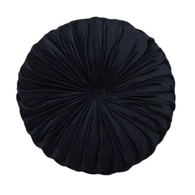 Teieas round velvet pillow with pleated cover adds sophisticated decor and comfort