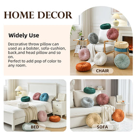 Teieas sofa decor round pillow sized about 15 inches for versatile use