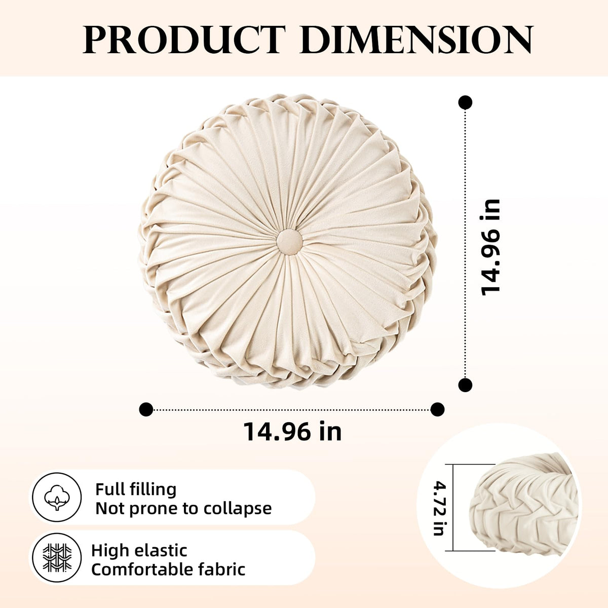 Teieas velvet pillow with durable cover preserves luxe look