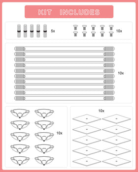 TEKXYZ balloon cups on clear stand fit foil and latex balloons