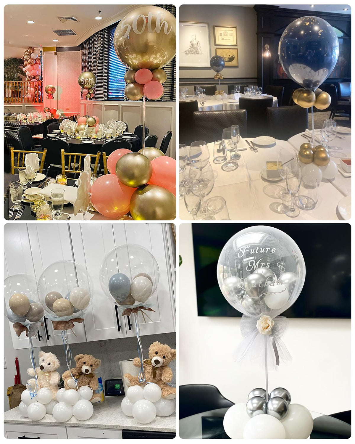 TEKXYZ balloon stand reuse friendly design allows multiple occasions with new balloons.