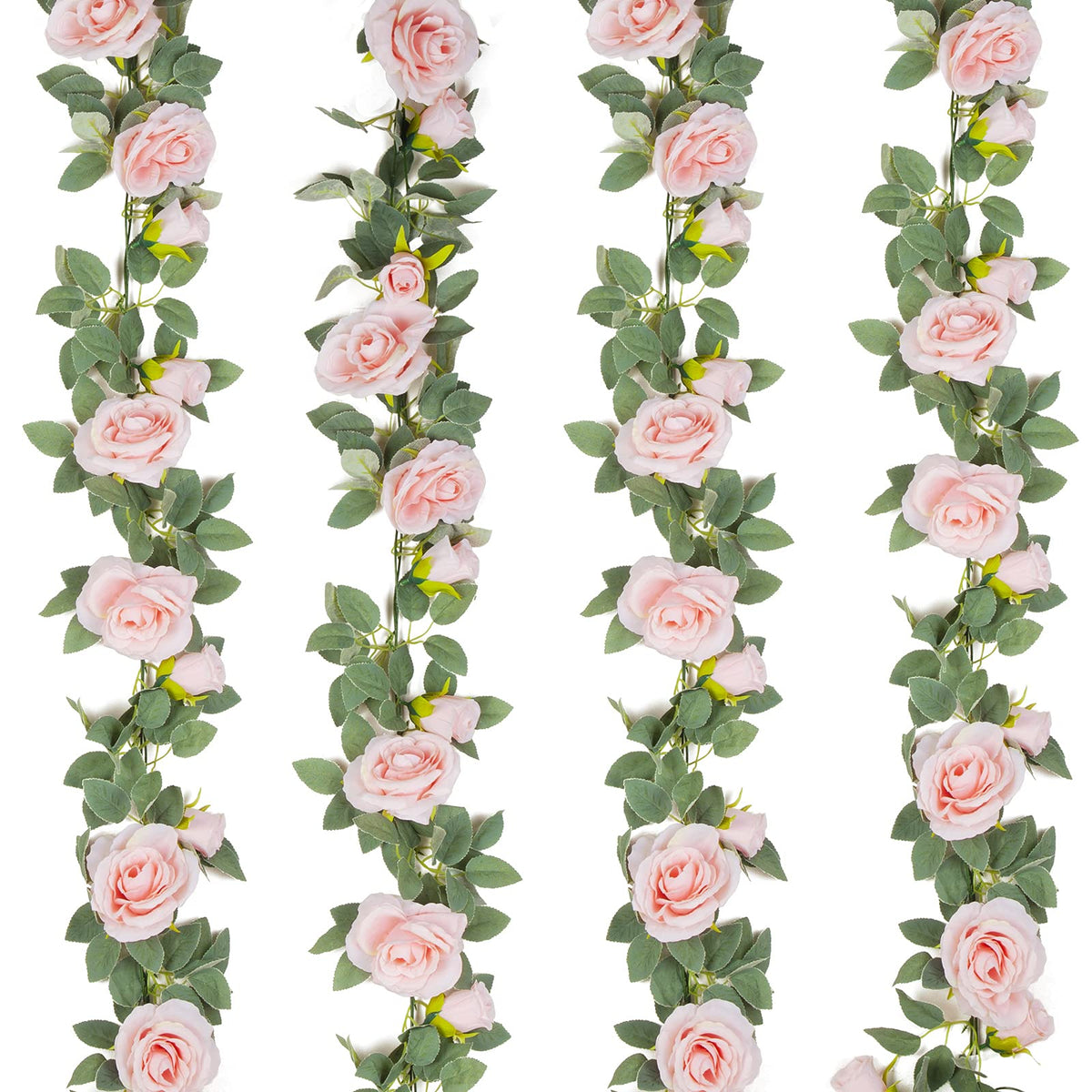 teldrassil pink rose vine 6.5ft garland for wedding backdrops