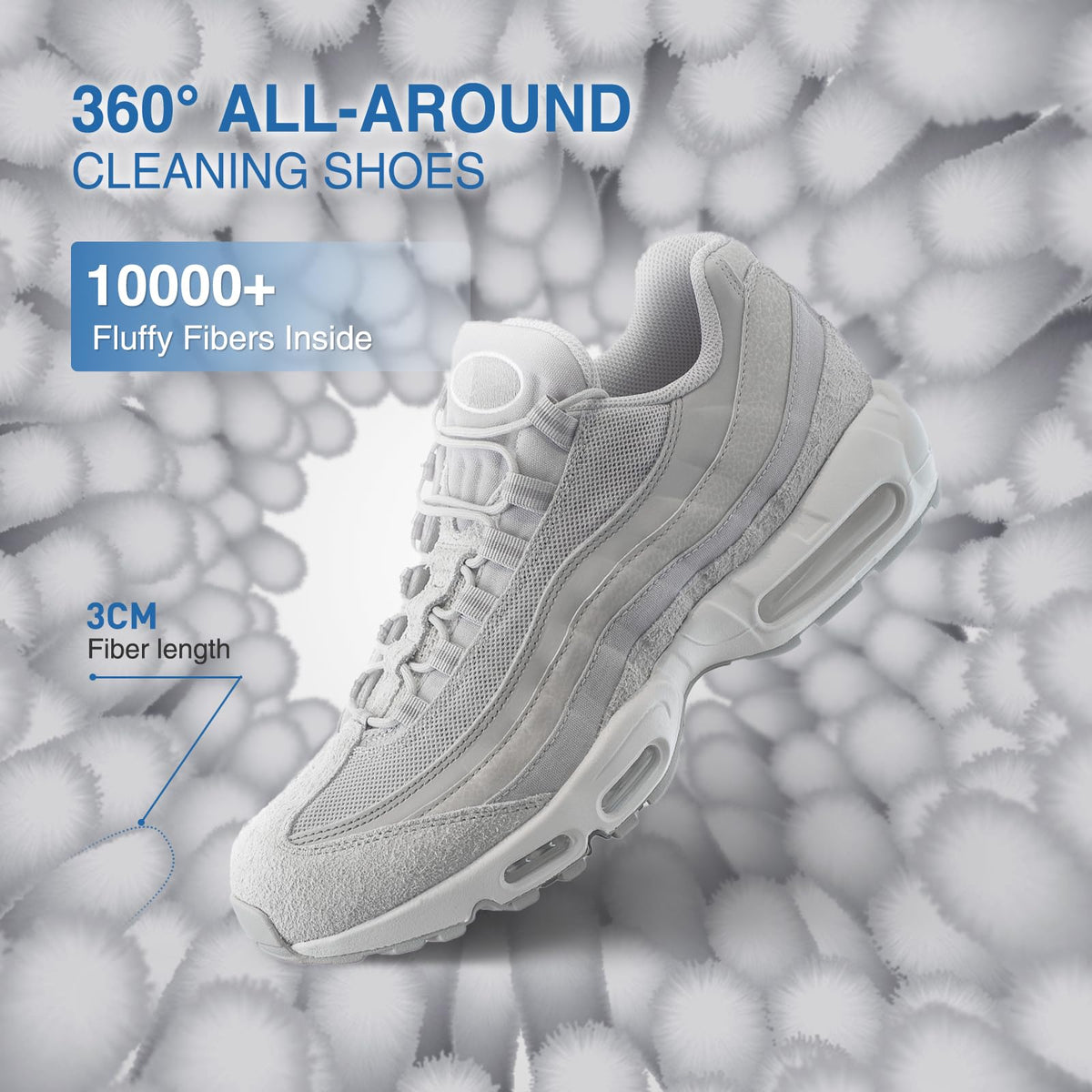 Teletrogy gray shoe bag resists staining for durability.