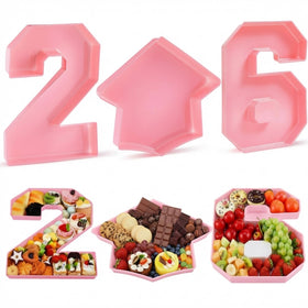 Tellingyou 2026 graduation number food trays set for tabletop centerpiece and snacks