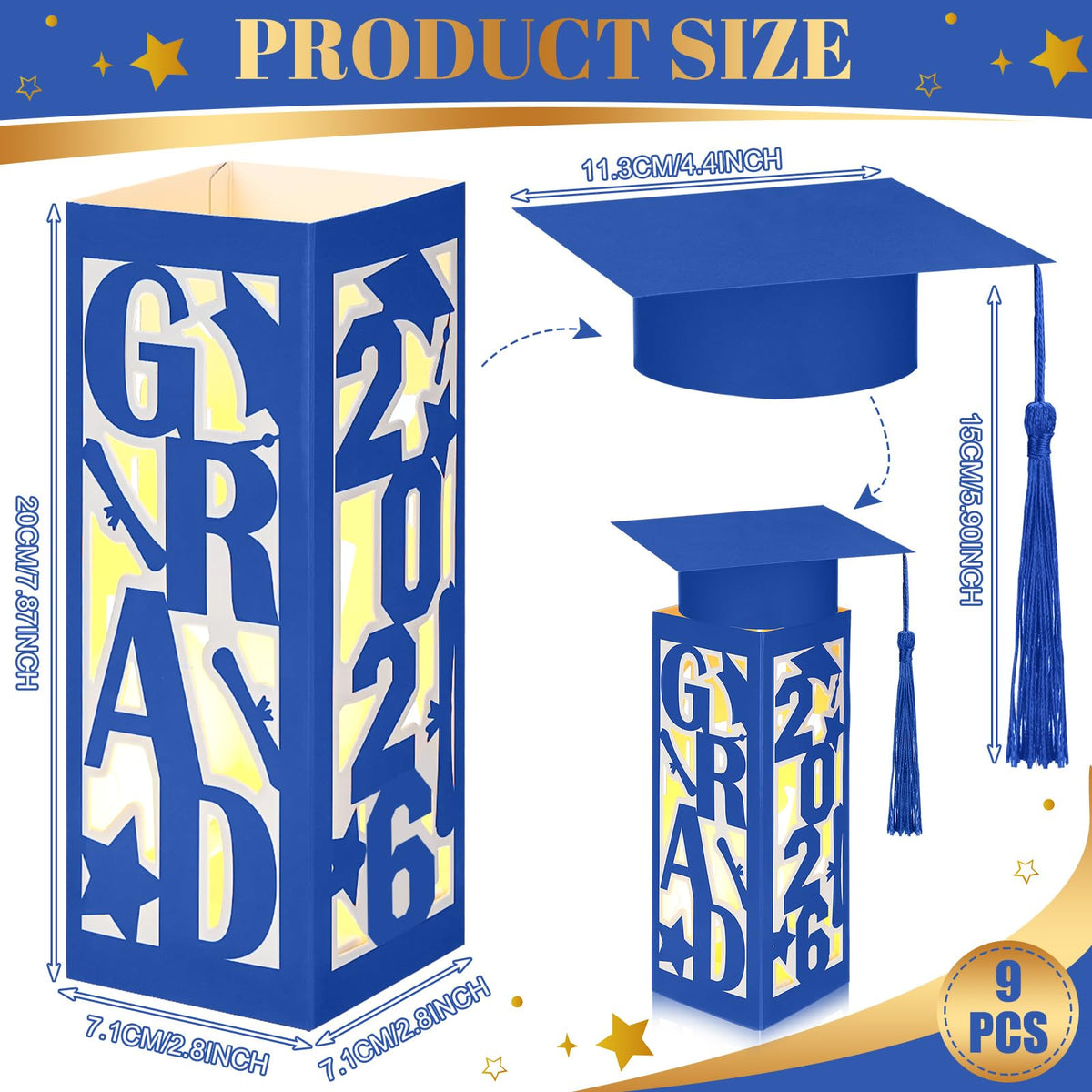 Tellingyou grad-cap box creates a playful graduation centerpiece accent