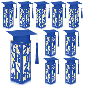 Tellingyou graduation lantern box with LED light adds a soft glow to blue-themed table decor