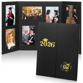 Tellingyou graduation multi-picture frame with 8 slide-in slots for 4x6 photos.
