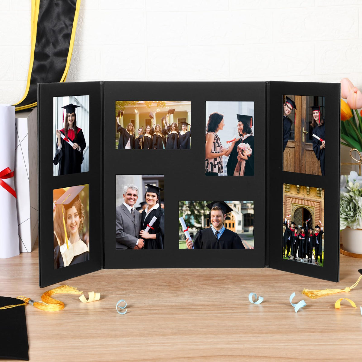 Tellingyou sliding photo slots simplify swapping in new graduation photos.