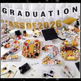 Tellingyou white-gold grad box with chocolates as an elegant candy tray.