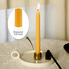 TELOSMA pure beeswax candle with 0.9in base for indoor use