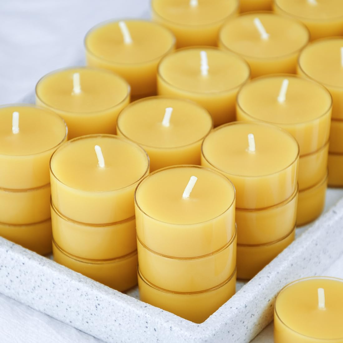 TELOSMA tealight fits standard holders, 1.5 inch diameter, for easy placement.