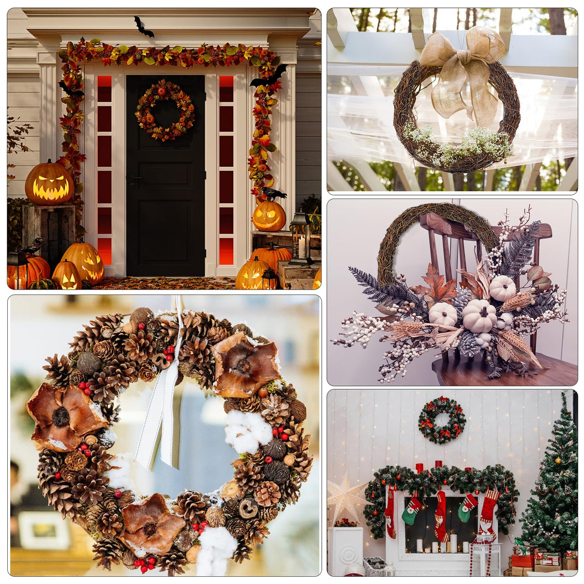 Temfmy blank wreath frame for weddings and holiday displays.