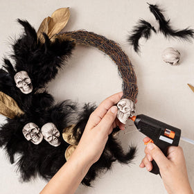Temfmy lightweight craft wreath base for easy hanging.