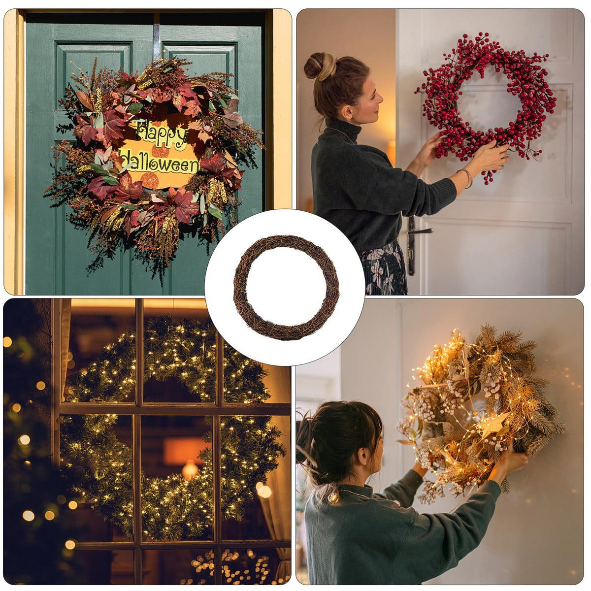 Temfmy craft wreath base suitable for wall hangings and centerpieces.