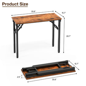 TEMI brown finish desk enhances room aesthetics.