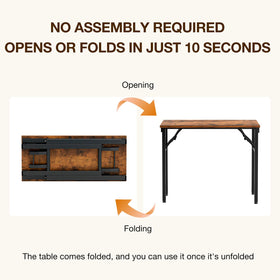 TEMI foldable office desk with compact design saves space.
