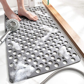 TEMIR non-slip bathtub mat with strong suction cups for secure footing in showers