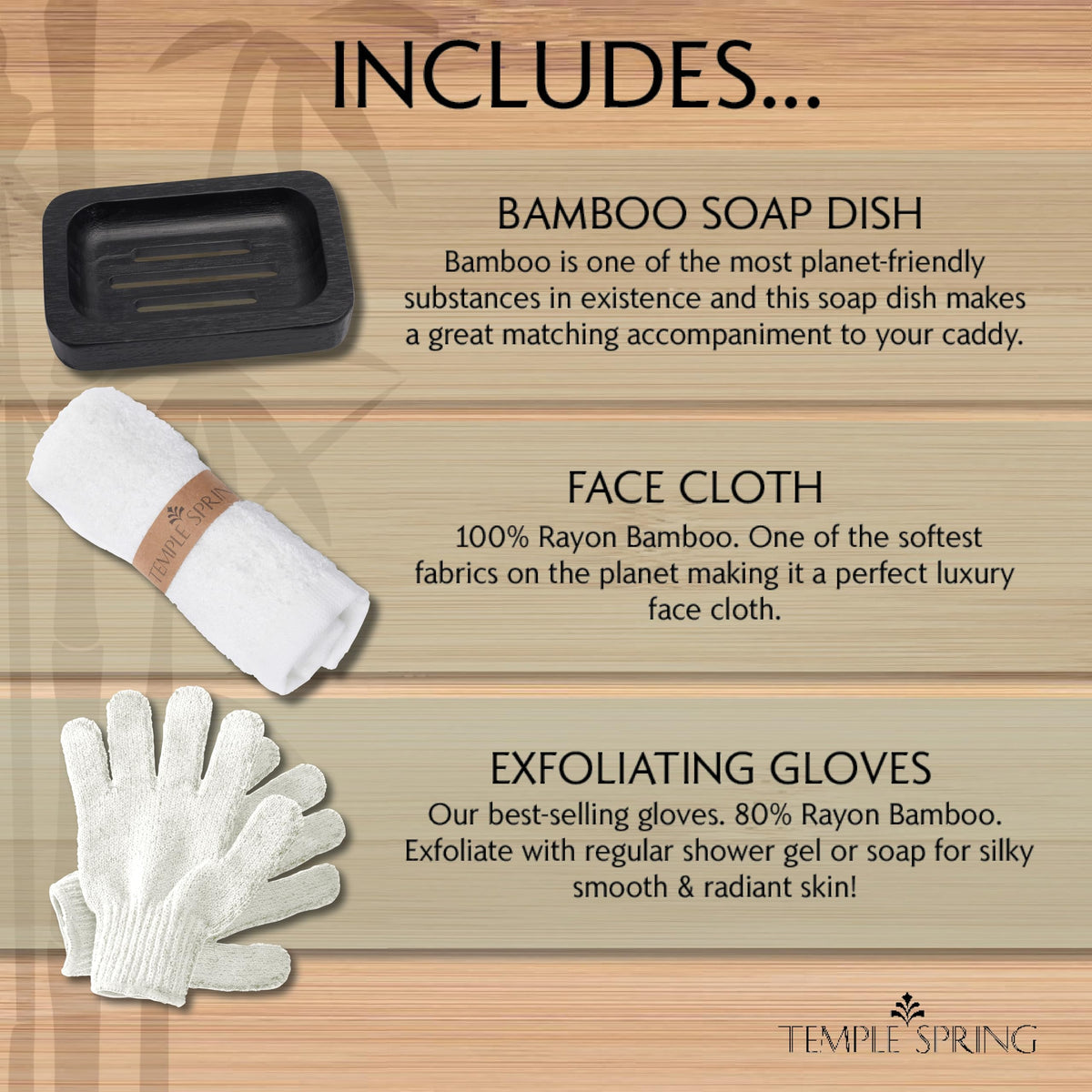 Temple Spring non-slip pads grip wet tub edges without scratches.