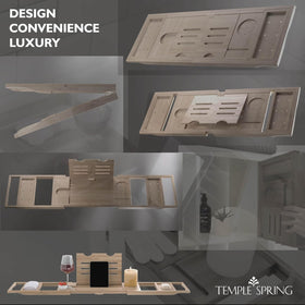 Temple Spring folds flat for compact storage behind a door or in a closet.