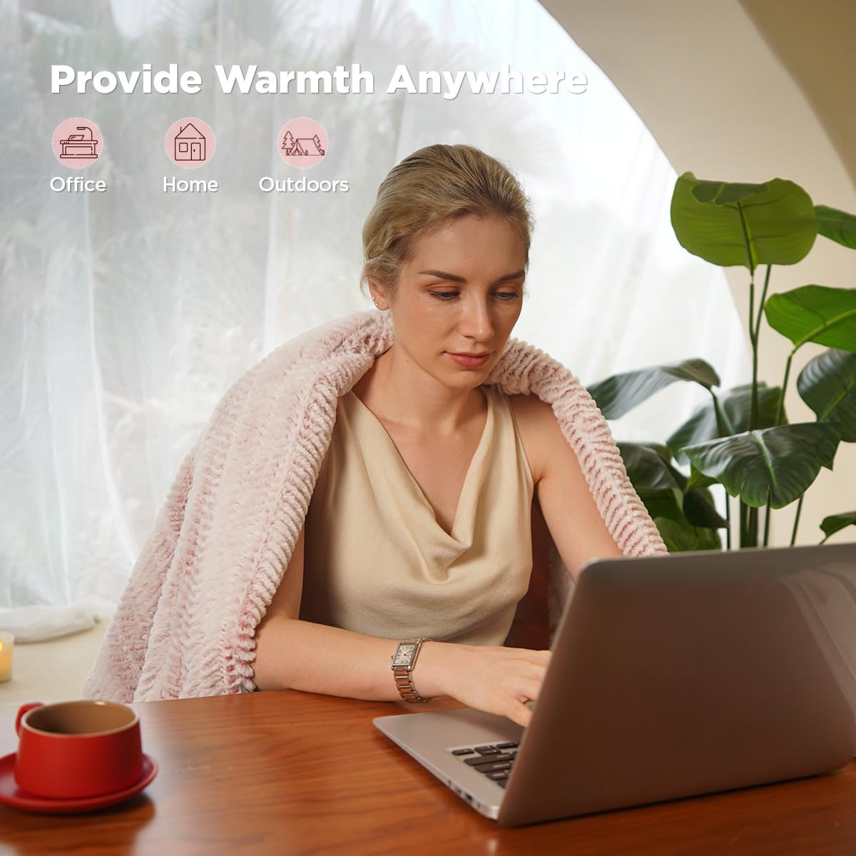 Templewet heated throw features 3-hour auto-off for safe use