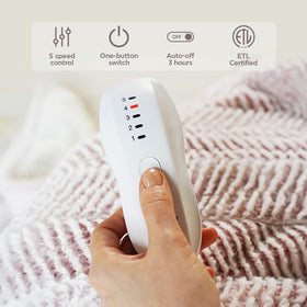 Templewet blanket with one-button control for easy temperature adjustment