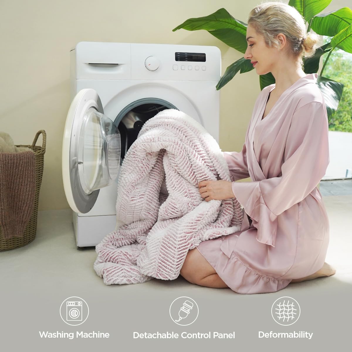 Templewet heated throw ideal for bed, couch, or office