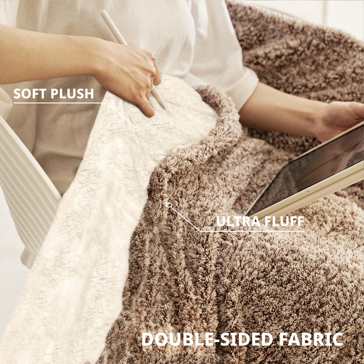 Templewet heated throw with 3-hour auto-off for safe energy use