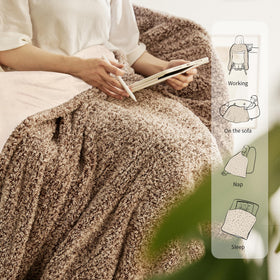Templewet heated throw detachable controller enables easy machine washing