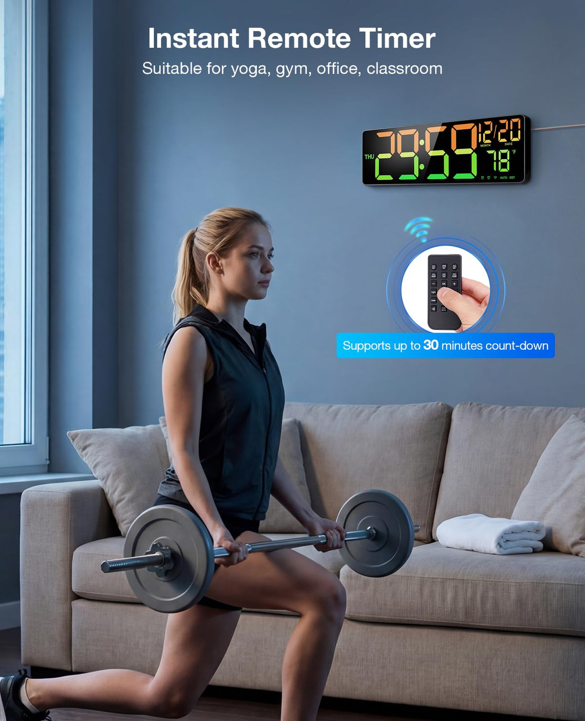 Tempospark dual alarms and countdown timer support schedules and reminders