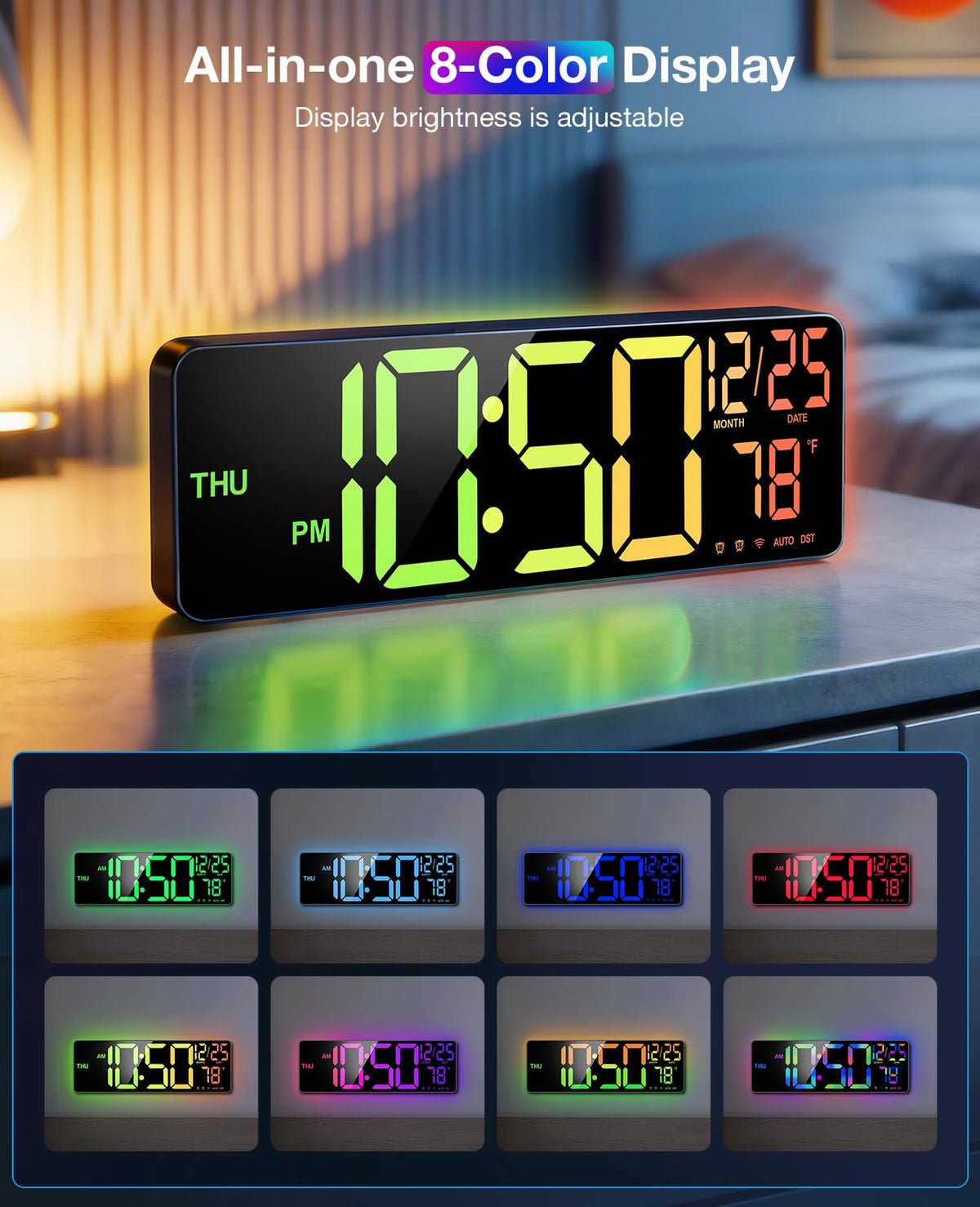 Tempospark adjustable night light with RGB options creates gentle ambience