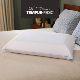 Tempur-Pedic Cloud Dual Cooling Pillow side profile highlights neck support.