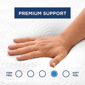 Tempur-Pedic Cloud Topper demonstrates reduced motion transfer for undisturbed sleep.