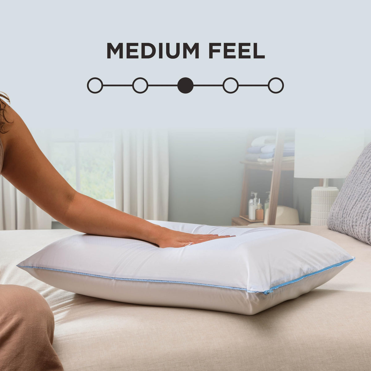 Tempur-Pedic quilted cotton cover close-up shows durable, breathable fabric
