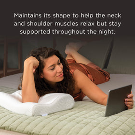 Washable cover on Tempur-Pedic Ergo Neck Pillow.