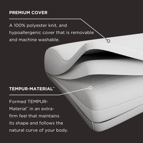Tempur-Pedic neck pillow small profile removable cover for easy cleaning