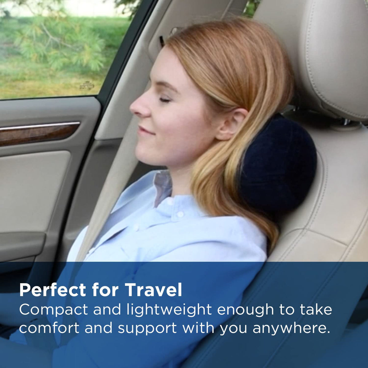 Tempur-Pedic peanut pillow leg spacer for leg comfort during travel.