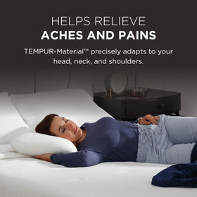 Tempur-Pedic Symphony Pillow cover close-up shows premium washable fabric