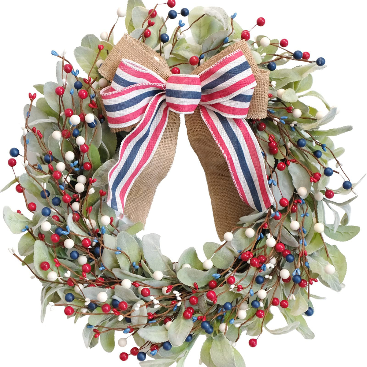 TEMPUS patriotic wreath front door assembly enhances curb appeal for holidays.